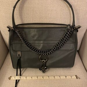 Rebecca Minkoff MAC Dark Gray Leather Handbag